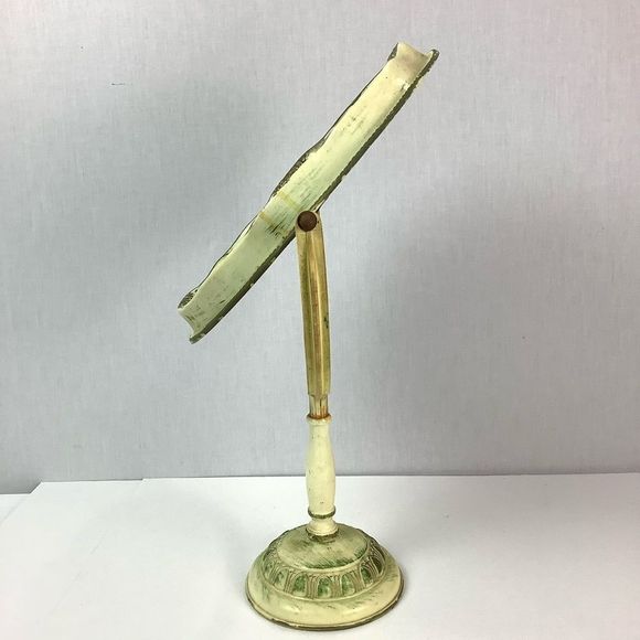 Vintage French Mirror On Stand Makeup Bedroom Decorative Standing, Hard Plastic - Picture 5 of 12